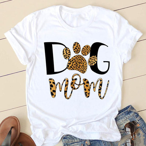 Dog Mom, Pug Mom, Paw T-Shirt