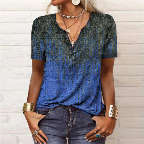 Women's Short-sleeved Printed Fashion Top