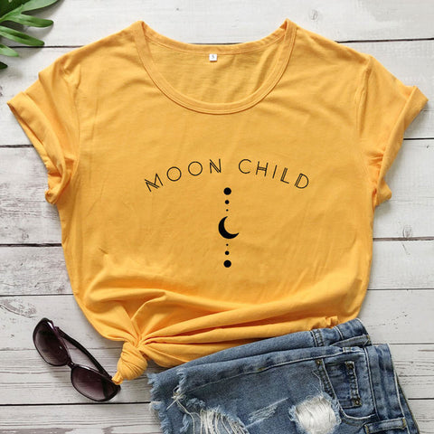 Moon Child Fashion Short Sleeve T-Shirt Top