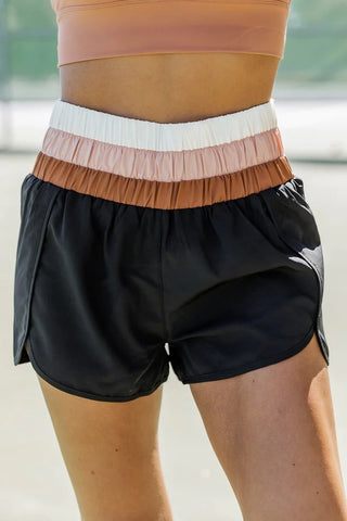 High Waist Slimming Graphic Shorts