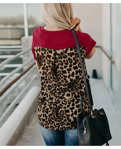 Leopard Print Knitted Women's Top