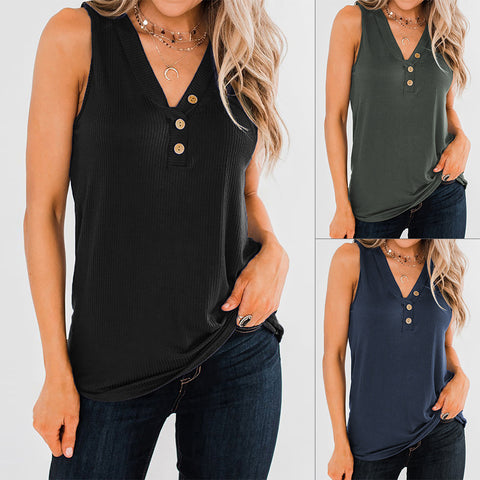 Women's V-Neck Slim Fit Tank Top