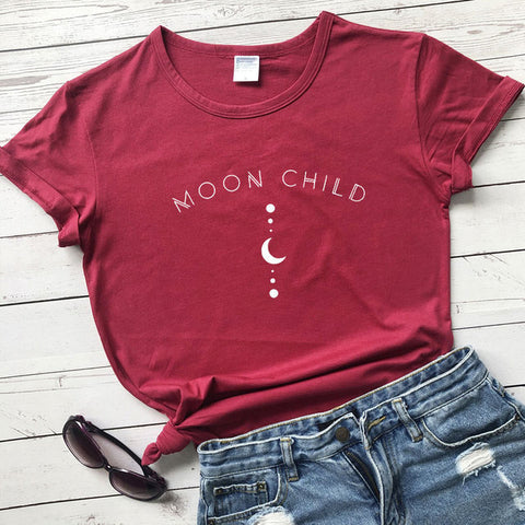 Moon Child Fashion Short Sleeve T-Shirt Top