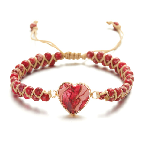 Handmade Creative Woven Love Stone Winding Bracelet