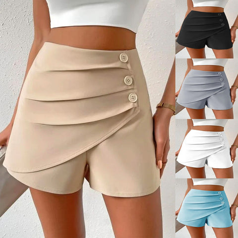 Slim Ladies Light Dressed Shorts-Skorts