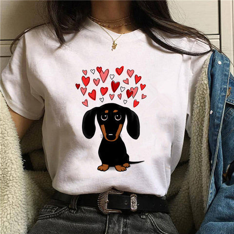 Dachshund Print Women's Summer Top