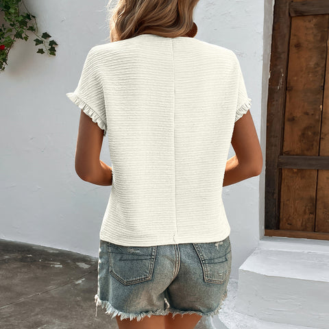 Women's Knitwear Casual Top Round Neck Top