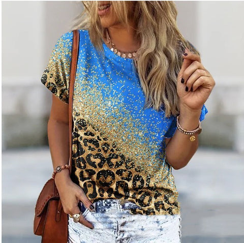 Abstract Printed Women's T-shirt Top