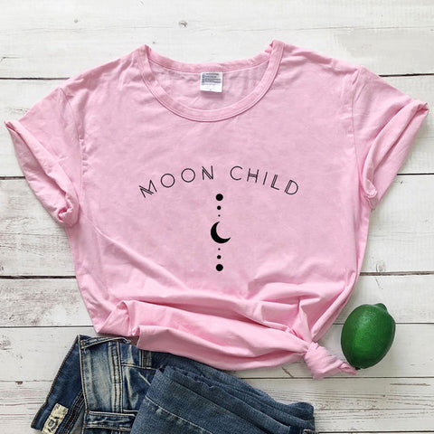 Moon Child Fashion Short Sleeve T-Shirt Top