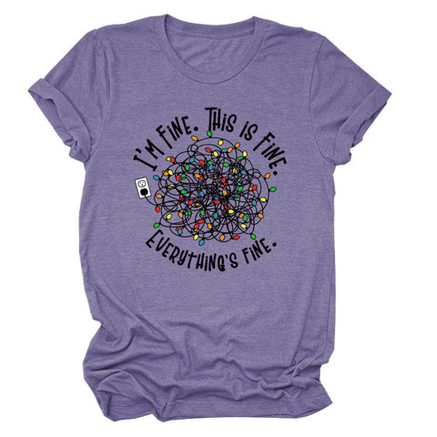 I'm Fine Short-Sleeve T-shirt Top