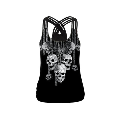 Skull Tank Top Casual Breathable