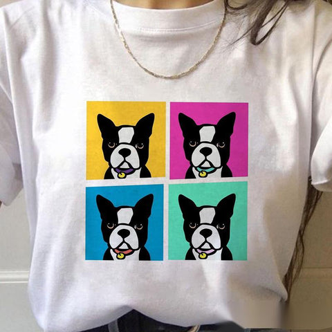 Love French Bulldog Cartoon T-shirt