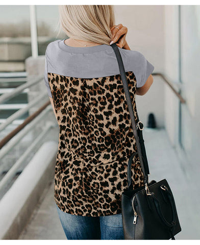 Leopard Print Knitted Women's Top