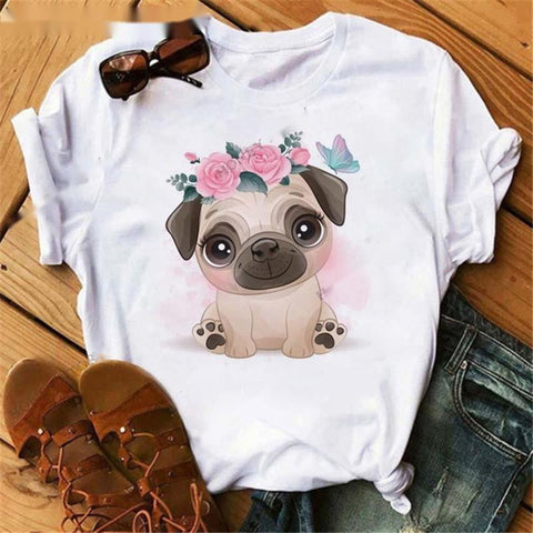 Fashionable Cartoon Dog T-Shirt