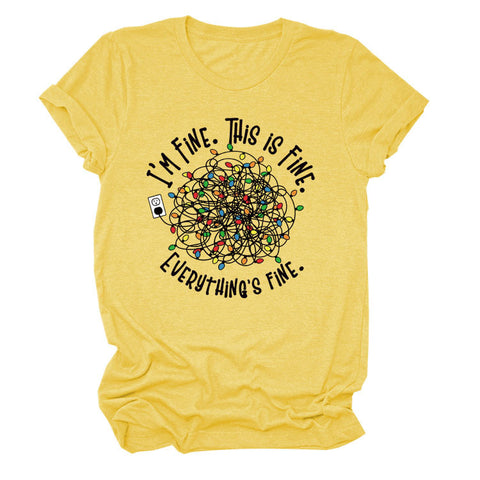 Everything is Fine Short-sleeved T-shirt Top