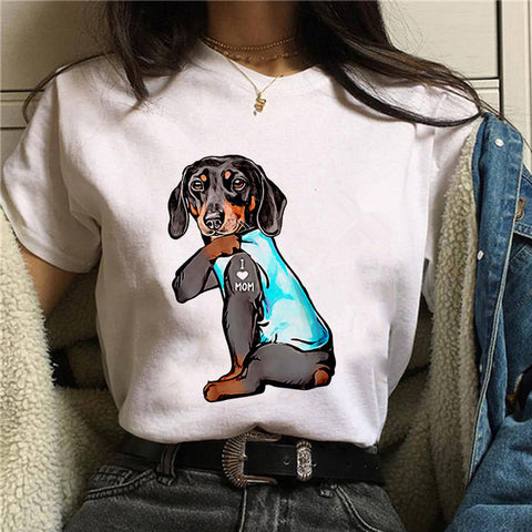 Dachshund Print Women's Summer Top