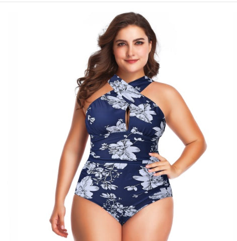 One-piece Cross Top Swimsuit