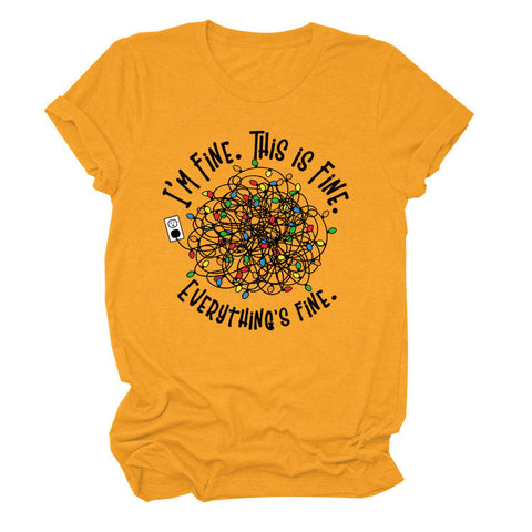 Everything is Fine Short-sleeved T-shirt Top