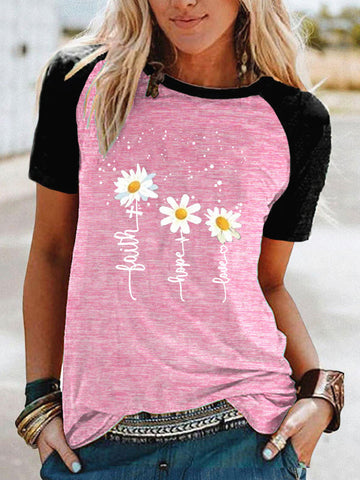 Faith Hope Love Three Little Daisies T-shirt