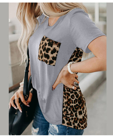 Leopard Print Knitted Women's Top