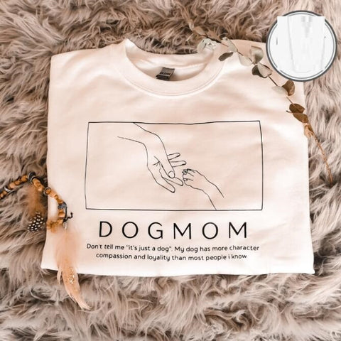 Dog Mom Casual Round Neck Short Sleeve Top