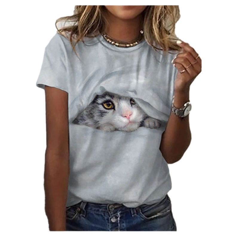 Cat Print Women's Top