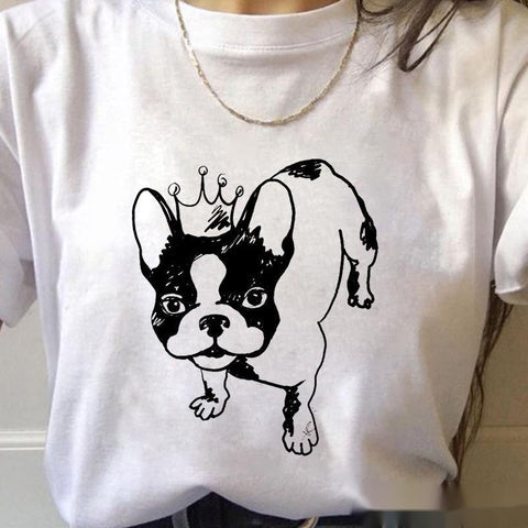 Love French Bulldog Cartoon T-shirt