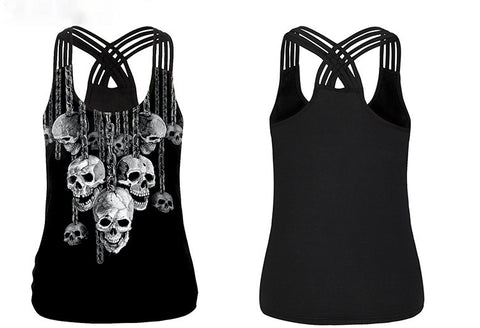 Skull Tank Top Casual Breathable