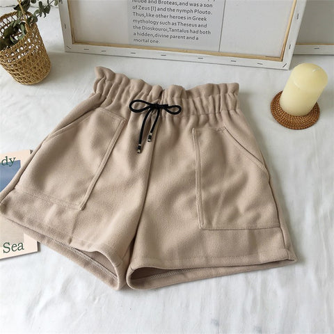 Women's High Waist Wide Leg A-line Shorts