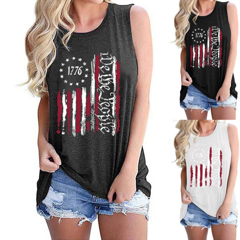 Independence Day Round Neck Tank Top