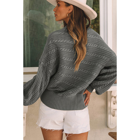 Twist Knitted Pullover Sweater