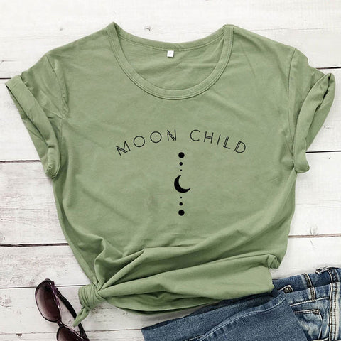 Moon Child Fashion Short Sleeve T-Shirt Top