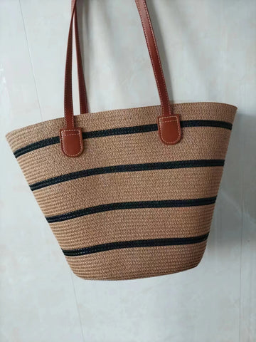 Straw Mori Style Woven Bag