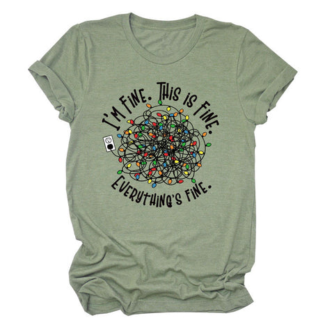 I'm Fine Short-Sleeve T-shirt Top