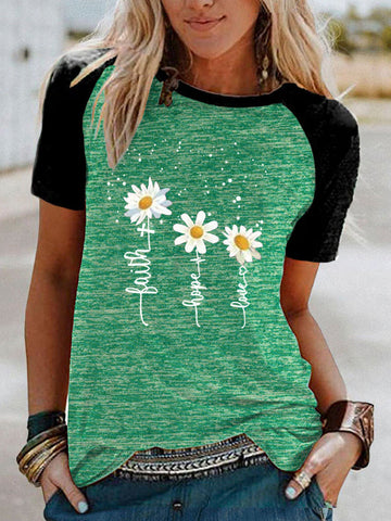 Faith Hope Love Three Little Daisies T-shirt