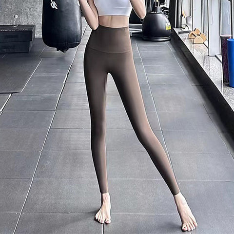 Fleece Lined Leggings High Waist Tight Tummy Control