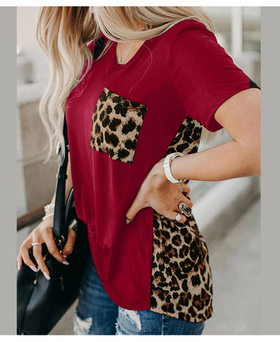 Leopard Print Knitted Women's Top