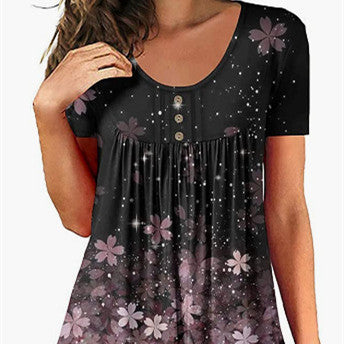 Women's Multi Design Short Sleeve Top