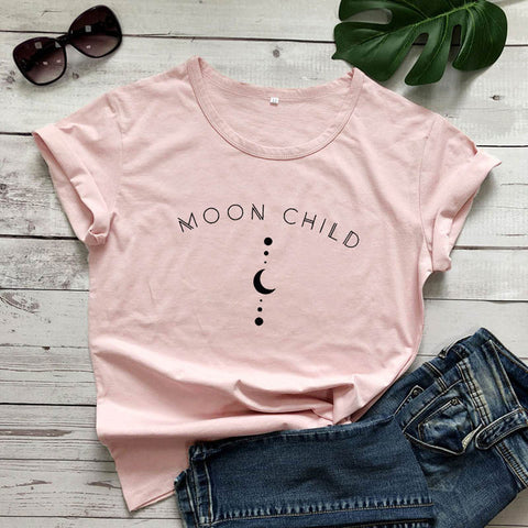 Moon Child Fashion Short Sleeve T-Shirt Top