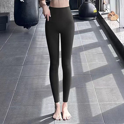 Fleece Lined Leggings High Waist Tight Tummy Control