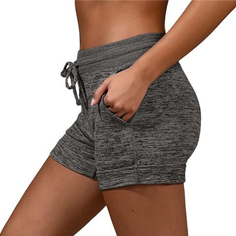 Women Shorts Quick-dry Lace-up Stretch Sports Shorts