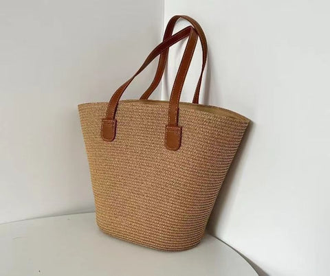 Straw Mori Style Woven Bag